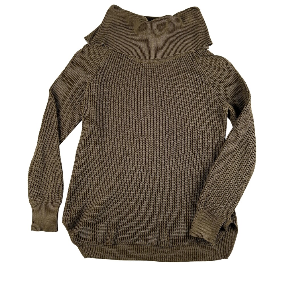 Michael Michael Kors Sweater Womens Medium Brown Cowl Neck Raglan Knit Pullover